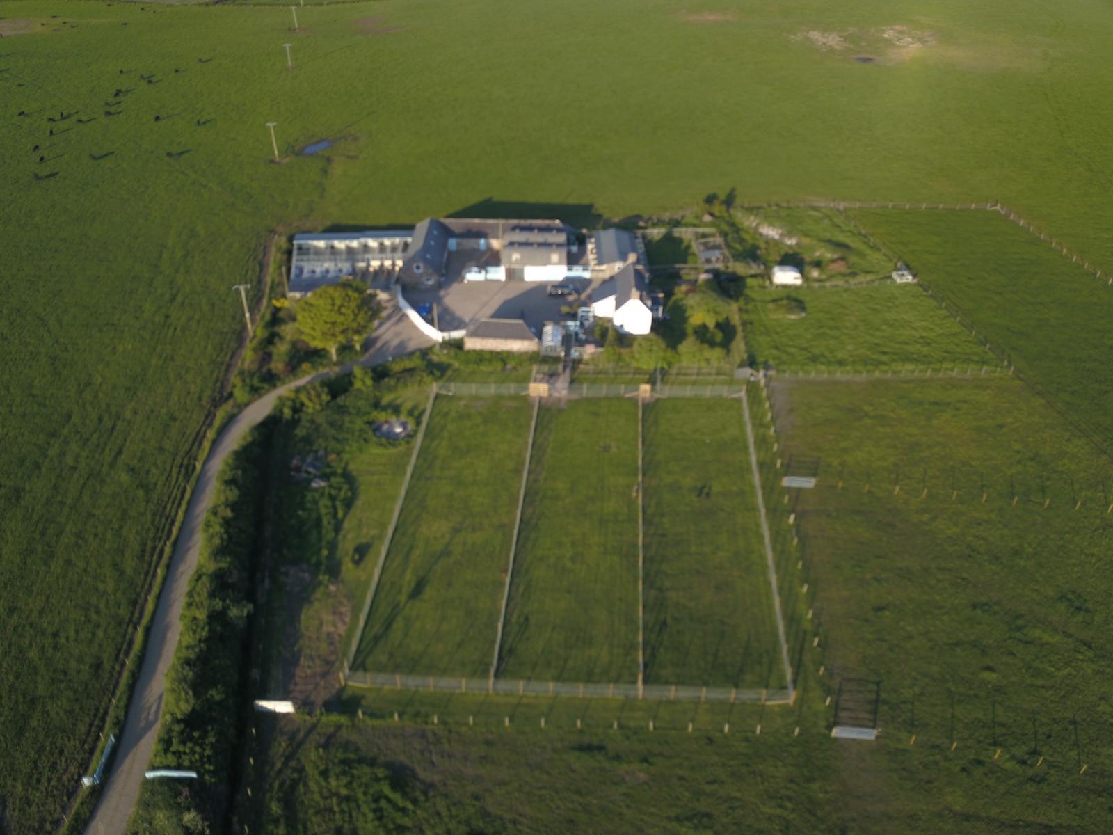 Glenugie kennels overhead view of kennels Peterhead, Scotland